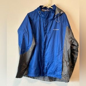 Mens Black Diamond Hooded Windbreaker Jacket